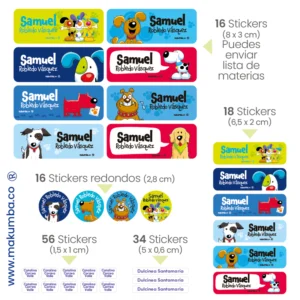 Makumba-marcar útiles.-Stickers-marcar cositas 