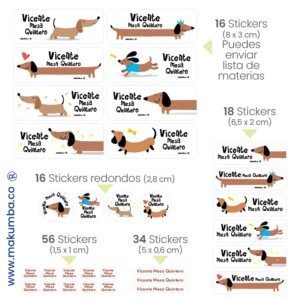 Makumba-marcar útiles.-Stickers-marcar cositas 