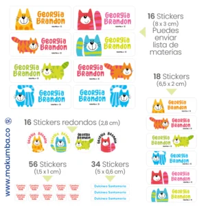 Makumba-marcar útiles.-Stickers-marcar cositas 