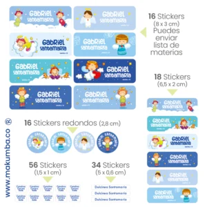 Makumba-marcar útiles.-Stickers-marcar cositas 