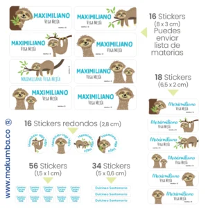 Makumba-marcar útiles.-Stickers-marcar cositas 