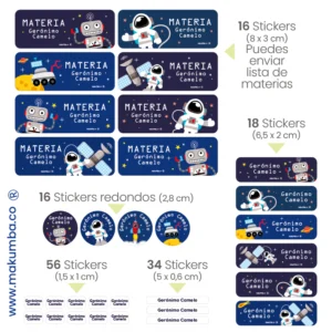 Makumba-marcar útiles.-Stickers-marcar cositas 