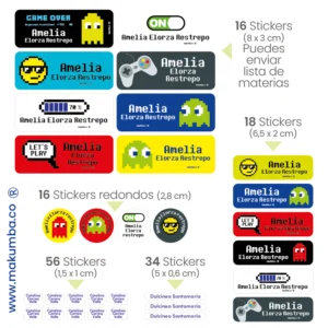 Makumba-marcar útiles.-Stickers-marcar cositas 