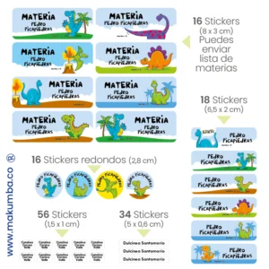 Makumba-marcar útiles.-Stickers-marcar cositas 