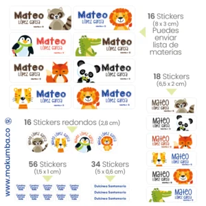 Makumba-marcar útiles.-Stickers-marcar cositas 