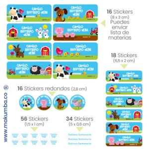 Makumba-marcar útiles.-Stickers-marcar cositas 