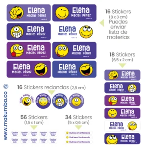 Makumba-marcar útiles.-Stickers-marcar cositas 
