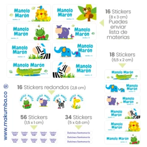 Makumba-marcar útiles.-Stickers-marcar cositas 