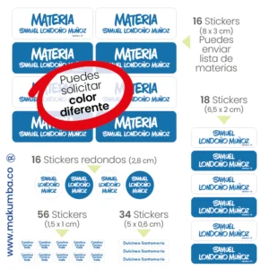 Makumba-marcar útiles.-Stickers-marcar cositas 