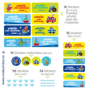 Makumba-marcar útiles.-Stickers-marcar cositas 