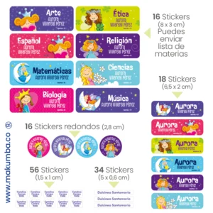 Makumba-marcar útiles.-Stickers-marcar cositas 