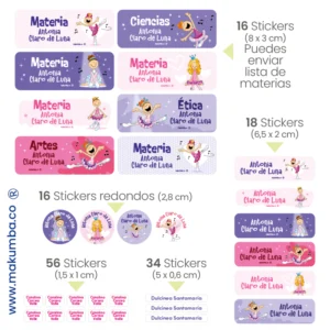 Makumba-marcar útiles.-Stickers-marcar cositas 