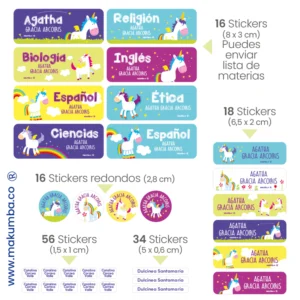 Makumba-marcar útiles.-Stickers-marcar cositas 