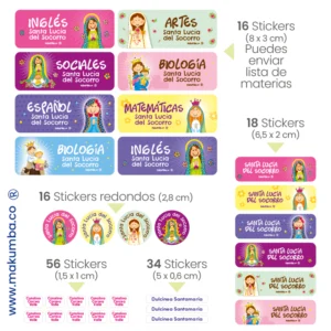 Makumba-marcar útiles.-Stickers-marcar cositas 