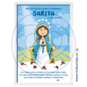 Makumba-Virgencita linda - Virgen - protección - regalo bebé -regalo nacimiento - bendición
